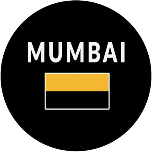 Miniatura 3 de Camiseta de Mumbai con bandera de la India, regalo de recuerdo indio PopSockets intercambiables PopGrip