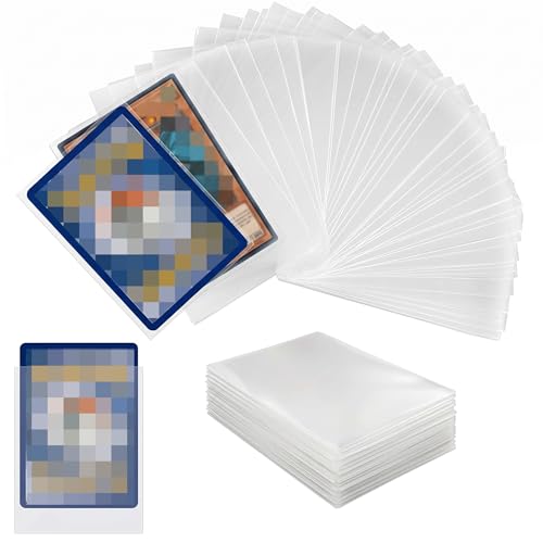 TGIYK 200 Pcs Trading Card Sleeves 66x91mm Standard Size Soft Penny Card Sleeves Durable Protectors for Ultra-Clear Card Games and Sports Collections