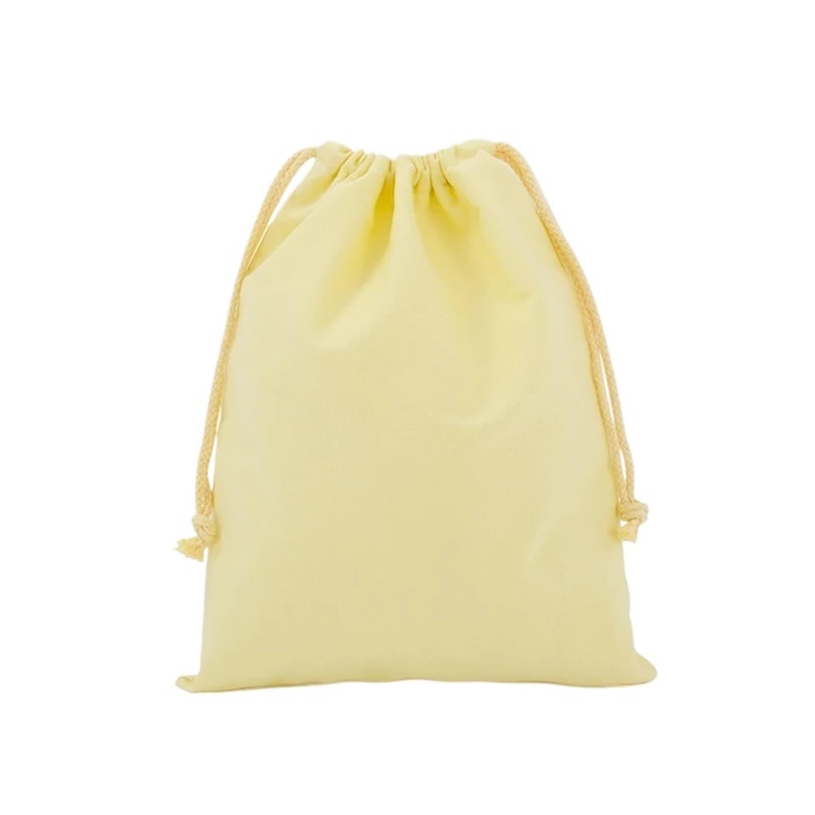 Linen Burlap Bag, Hessian Sack Drawstring Bags Multicolor Multiple Sizes(Light Yellow,13x16cm)