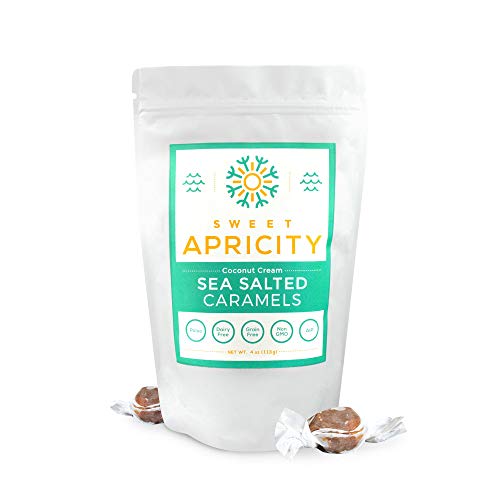 Sea Salt Caramels, Individually Wrapped Salted Caramel Candy, Suitable for Paleo Diet and Autoimmune Protocol - (AIP diet), 4 oz - Sweet Apricity
