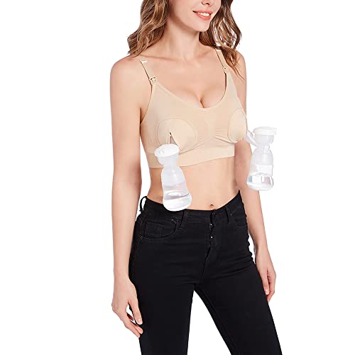 Sutiã de amamentação com bomba de mama para mulheres mãos livres Sutiã de amamentação ajustável para