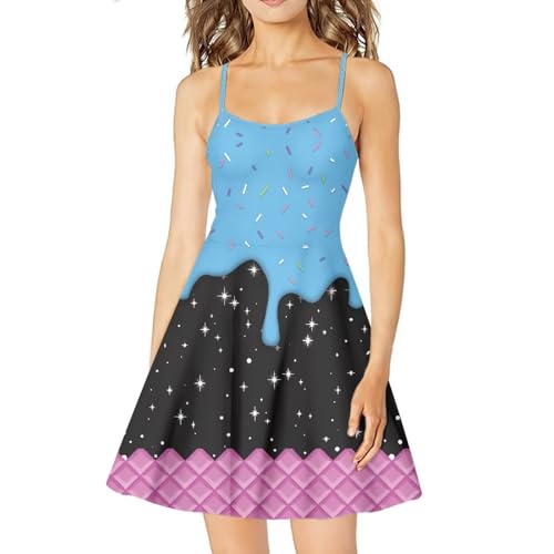 Image of Coloranimal Women's Summer Sleeveless Casual Swing Dresses with Loose Fit Beach Sundress