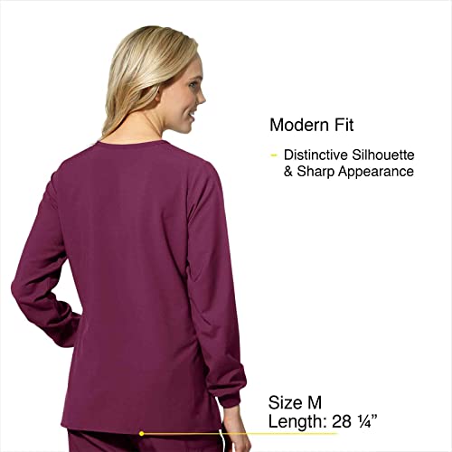 Wonderwink W123 Women’s Crew Neck Warm-Up Jacket — Wine, Xl #TOP3
