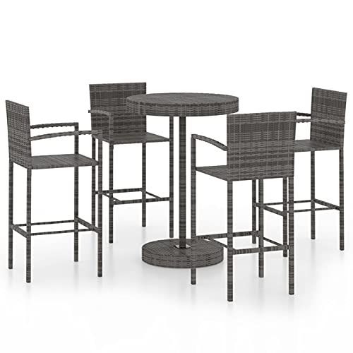 Ensemble de bar de jardin compact en polyrotin pour aménager les petits espaces extérieurs