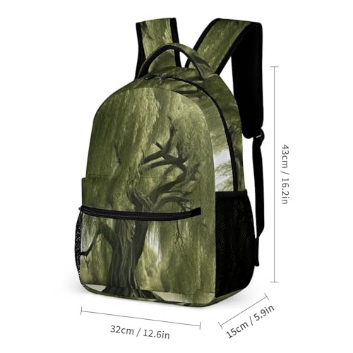 Big Trees Backpack Set 3 Piece, Durable Backpack Insulated Lunch Bag Portable Pencil Case for Men Women2