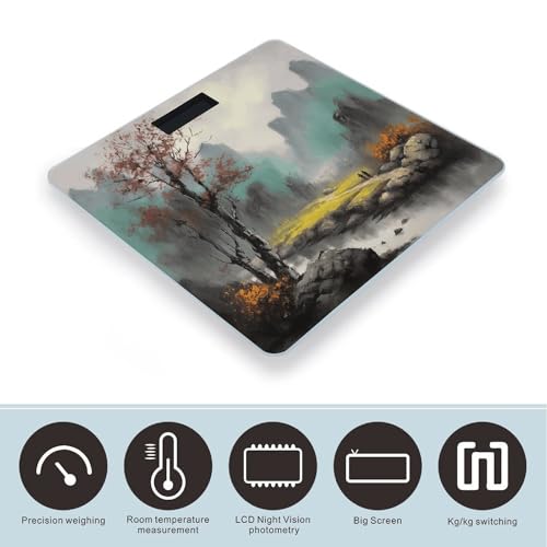 Báscula digital para baño con vidrio templado 26x26 cm miniatura 3