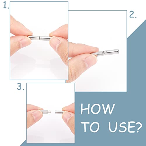 UNICRAFTALE 6 Sets 6 Sizes Bayonet Clasps Stainless Steel Cord End Caps 1.3~6mm Hole Leather Rope Clasps Jewelry Clasps Bracelet Necklace Clasp Fit for 1-6mm Leather Rope - Image 4