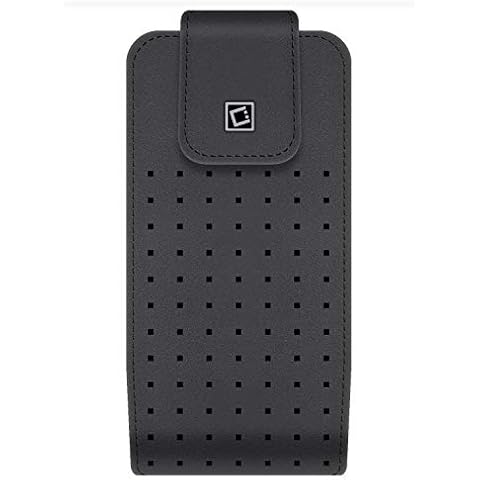 Cellet Teramo Vertical Leather Case Pouch Compatible for iPhone 14 Pro, 14, 13 Pro, 13 X, 12 Pro, 12, 11 Pro, 11, XS, XR, X with Magnetic Flap and Spring Swivel Belt Clip Cover