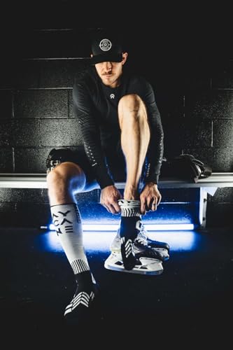 Blade PRO Skate White Socks - Revolutionary Cut-Resistant Hockey Skate Socks with Anti-Lace Bite, Quick-Drying Fabric2