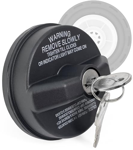Click&Fit - Tapa de depósito de gasolina de 1-11/16 pulgadas de diámetro de repuesto para Toyota Honda, Nissan, Chevy Buick Cadillac GMC Volvo y más. Tapa de llenado de combustible con cerradura,