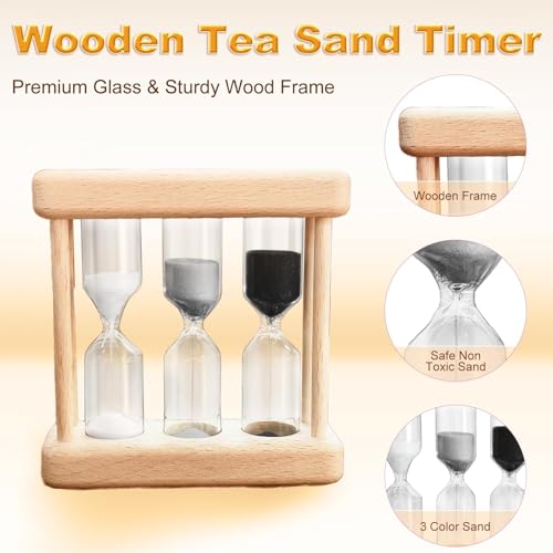 Horloge de sable en bois naturel authentique et durable - 5