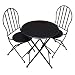 Produktbild Bistroset 3-TLG. Gartentisch mit Zwei Stühlen aus Metall P-12536 Dunkelbraun