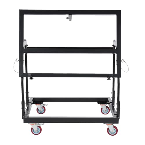 Panel Handler Cart and Shop Stand, Mobile Base Stand with 4 Rolling Casters, Steel Frame Construction Mobile Workbench, Adjustable Height Tilting Panel Carts