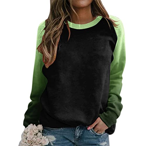 Sweatshirt femme ample pull col rond dissimulateur de formes dégradé L - 4