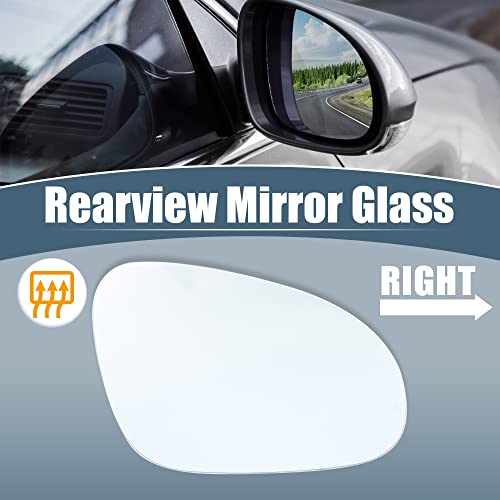 A Absopro Heated Mirror Glass With Backing Plate Right Side Car Exterior Mirror Replacement Glass For Volkswagen Passat 2005 2006 2007 2008 2009 2010 #TOP1