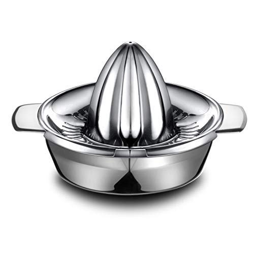 Image of stainless steel manual citrus juicer hand cold press lemon and orange juicer and squeezers with Round Bowl Big size 500ml
