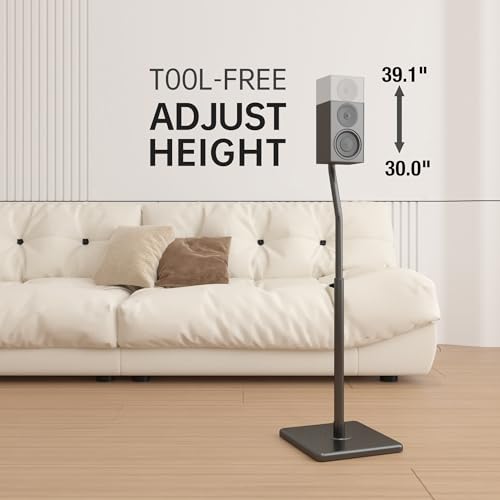 image for USX MOUNT Universal Speaker Stands, Height Adjustable Extend 30.0
