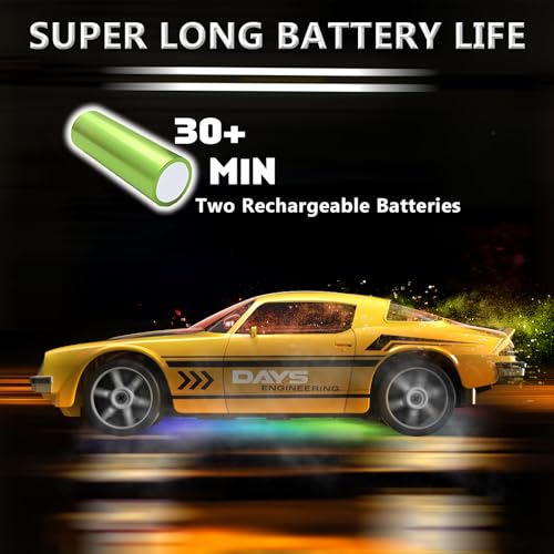 Image of RC Drift Car 1:24 Remote Control Car 4WD 15KM /H High Speed Racing Sport Car with LED Lights RC Cars Toy for Kids Boys Girls Adults Gifts Birthday Christmas