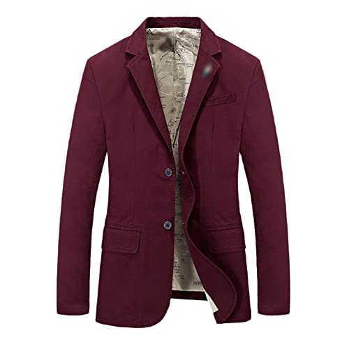 Blazer surdimensionné homme coton rouge XXL veste ample tendance