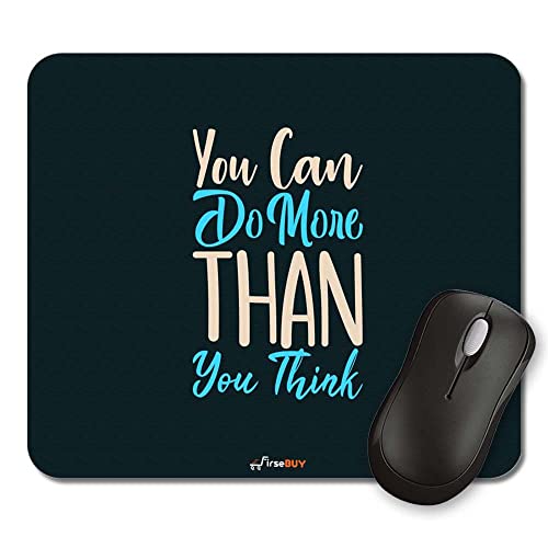 Image of Rectangle Mouse Pad, Anti Slip Rubber You Can Do More Than You Think Mousepads Desktops Gaming Mouse Mat Customized Designed for Home and Office, 8.6 X 7.08 Inches