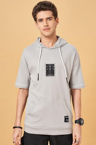 Image of Street 808 by Pantaloons Men's Solid Oversized Fit T-Shirt