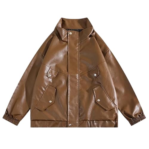 Veste en cuir homme chaude contre le froid pour un style high street élégant