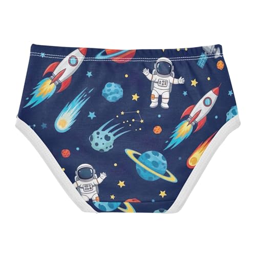 Cotton Toddler Underwear Floral Cartoon White Astronauts Space Blue Little Girl Panties Designer Briefs Underpants 2t2