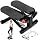 Mini Stepper with Resistance Bands, Air-Powered Twist Stepper for Full Body Workout - 350lbs Loading Capacity