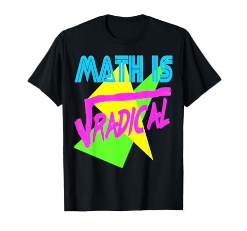 Funny Math is Radical Retro 80s Vintage Algebra Teacher T-Shirt
