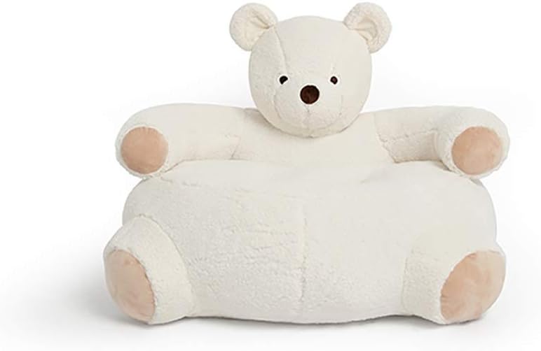 生地子供のソファ ソファの上に座ることを学ぶかわいい動物の赤ちゃん子供ぬいぐるみクッションクッションソファベージュ