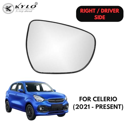 Image of Kylo Celerio T-2 (2021 - Present) Driver Side (Right Side) Car Side Mirror Glass /Tukdi /Sub Mirror Plate