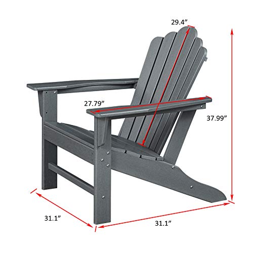 Ehomexpert All-Weather Outdoor Adirondack Chair Set Of 4 thumb #3