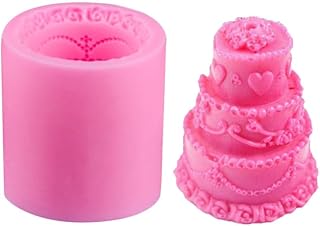 DECHOUS Wedding Cake Silicone Mold Three-layer Cake Mold Small Cake Mold Silicone Fondant Mold for DIY Chocolate Mousse