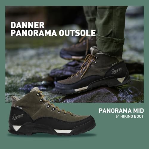 Danner Panorama 6” Waterproof Hiking Boots for Men with Rich Suede Upper, Breathable Dry Barrier, Comfort Footbed, and Traction Outsole2