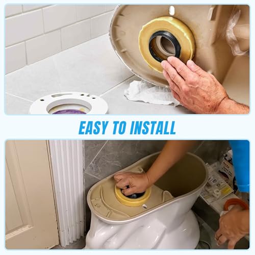 Toilet Wax Ring Replacement Kit, Wax Ring for Toilet Base with Brass Bolt for 3-Inch or 4-Inch Floor-Mounted Toilet Drain Pipe by MENNTY - Image 6