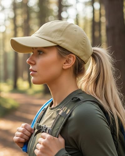 Image of Womens Satin Lined Unstructured Baseball Cap Unisex Silk Lining Washed Cotton Adjustable Vintage Dad Hat