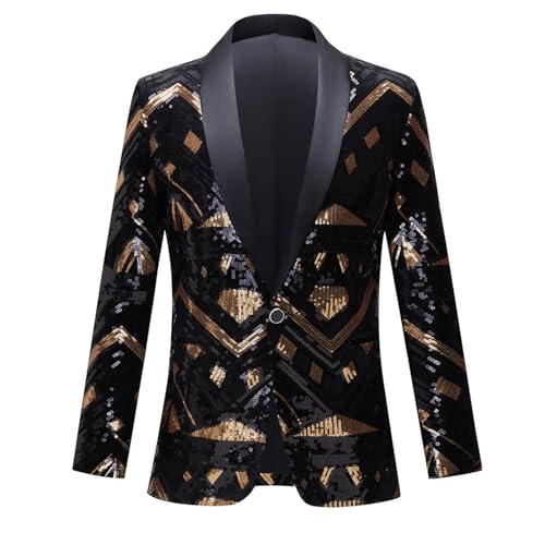 Veste de costume à paillettes homme pour club et mariage chic