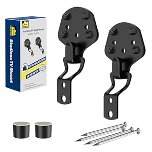 FORGING MOUNT TV Wandhalterung, TV Halterung für 37-82 Zoll Fernseher bis zu 75KG, TV Wandhalterung ohne Bohren Trockenbauwand Wandhalterung Fernseher kein Bohren, Max VESA 900x600mm