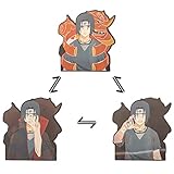3D Motion Anime Manga Stickers Waterproof Decals Idean for Cars, Laptop, Skateboard, Wall Decor (Itachi Uchiha Tsukuyomi)