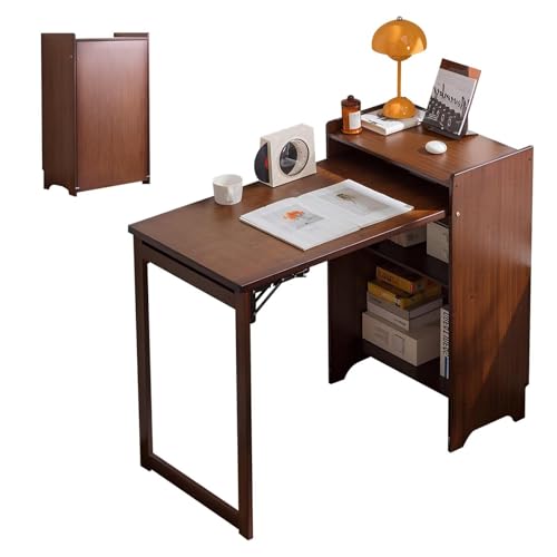 ナチュラルカラー パソコンデスク　折りたたみデスク　引き取りの場合300円 Amazon | OrganizeHub 折りたたみデスク ワークデスク 天然竹製 机