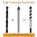 Masonry Drill Bits, ZINMOND 10 Piece Tile Drill Bits Set, Glass Drill Bit, Tungsten Carbide Material Drill Bit for Brick, Marble, Plastic, Wood, Mirrors, Cinder Block, etc.
