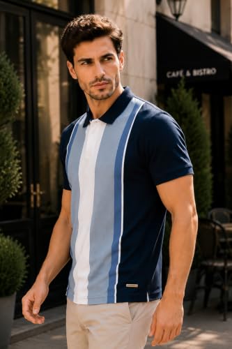 Image of GODFREY Half Cotton Polo T Shirt for Man with Pocket - Regular Fit Mens Collar Tshirt