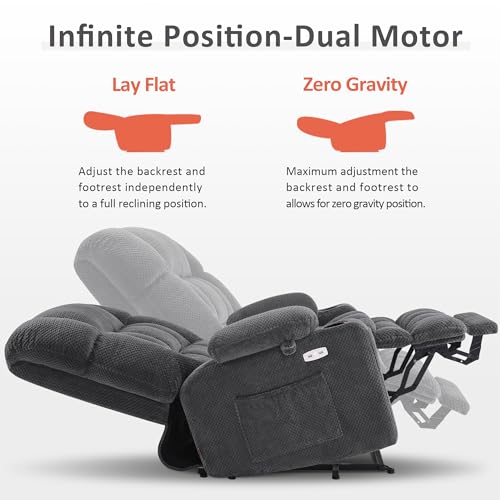 Image of MCombo Oversized Dual Motor Power Lift Recliner Chair for Elderly R7891