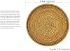 Canasta de Servir de Ratán Tejido a Mano 8.66 pulgadas - Plato Redondo para Frutas, Bocadillos, Aperitivos, Pan, Desayuno, Barbacoas, Fiestas - Bandeja Decorativa para Sala, Cocina, Decoración de Comedor (Pequeña) 8