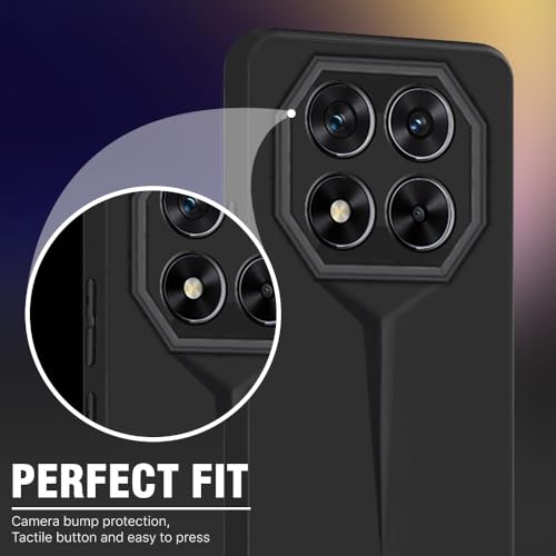 Image of WOW IMAGINE Slim Back Cover for Redmi Note 14 Pro 5G | Poco X7 5G | Blade Series Ultra Thin Case with Lightweight Design | Camera Protection | Soft Matte Silicone Flexible Mobile Case - Black