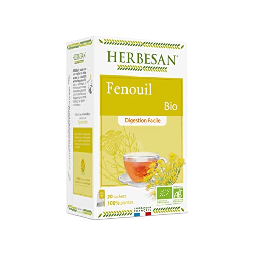 Herbesan Infusión de Hinojo Fácil Digestión Ecológica 20 Bolsitas