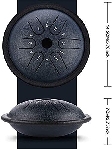 Mini Steel Tongue Drum 6 Notas 5.5 Pulgadas Negro miniatura 2