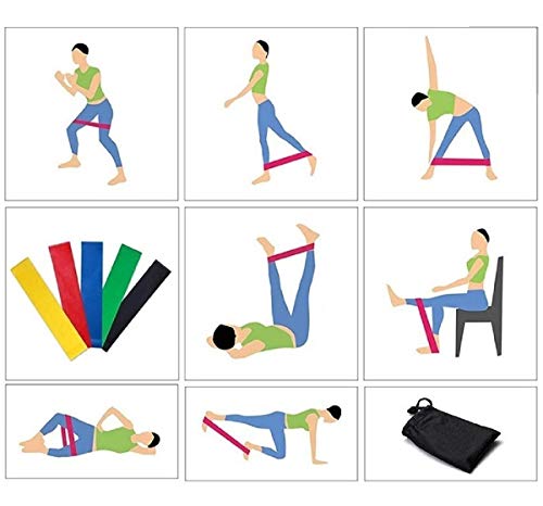 5 Mini Band Faixas Elásticas Thera Pilates Yoga Fisioterapia