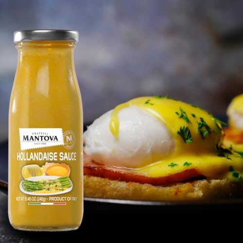 Mantova Hollandaise Sauce, 8.5oz, Rich & Creamy, Perfect For Eggs Benedict, Vegetables, Meats (Pack of 1) - Thumbnail 5