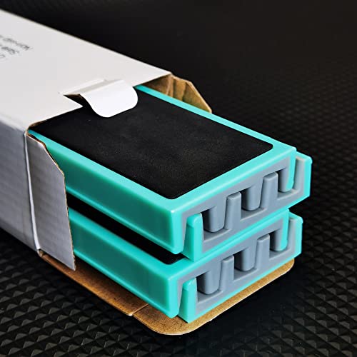 Bradys House Two-Color Domino Racks Set Of 4 (Gray/Turquoise), Domino Trays Plastic, Domino Tile Holders For Mexican Train, Chickenfoot And Other Domino Games, Dominoes Not Included #TOP5